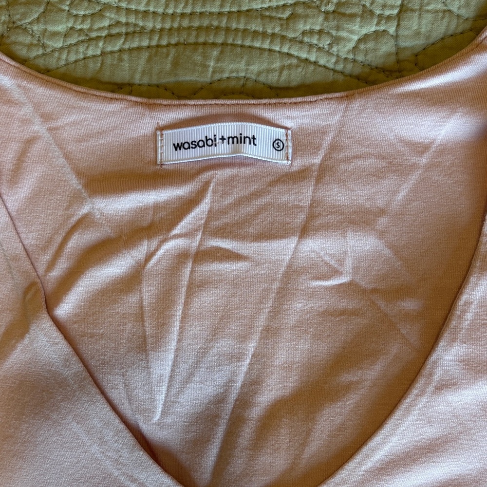 Wasabi + Mint Light Pink Women's Crop Top